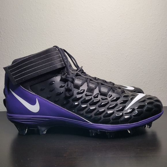 Nike PE Force Savage Pro 2 P Men\'s Sz 16 Football Cleats Black/Purple BV3969-003 main image 6